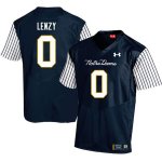 Notre Dame Fighting Irish Men's Braden Lenzy #0 Navy Under Armour Alternate Authentic Stitched College NCAA Football Jersey USS4699HC